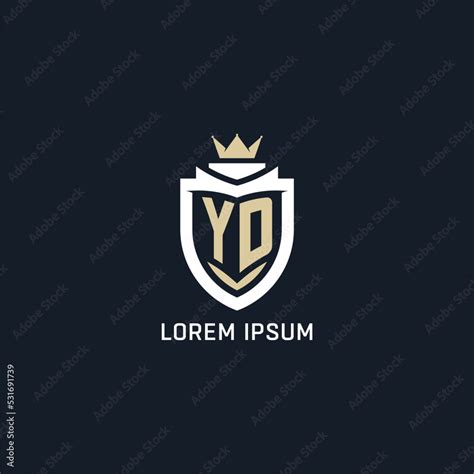 Initial Letter Yd Shield And Crown Logo Style Esport Team Logo Design