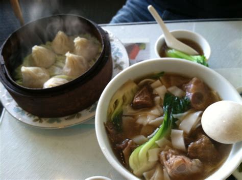 Shao Long Bao Shanghai Dumplings And Beef Tendon Noodle Soup Beef