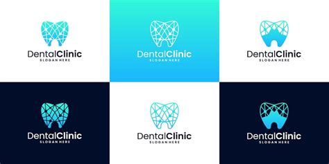 Premium Vector Set Of Creative Dental Clinic Logo Design Tooth Symbol