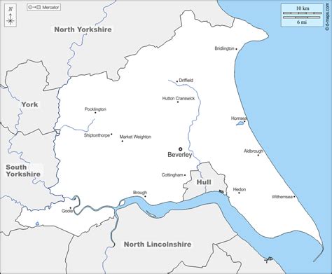 East Riding Of Yorkshire Free Map Free Blank Map Free Outline Map