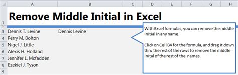 Remove Initial In Name In Excel Template Haven