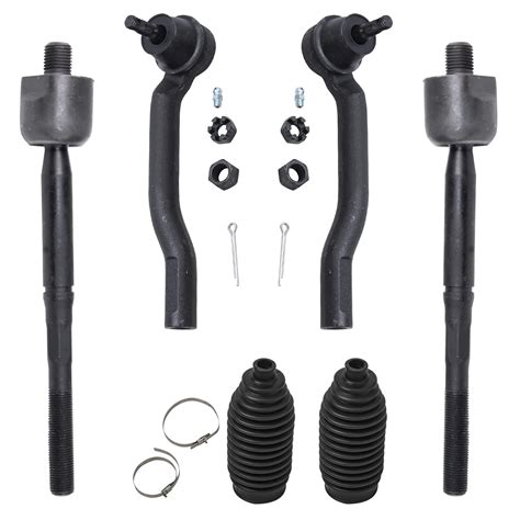 Detroit Axle Complete 6pc Front Inner Outer Tie Rods Rack And