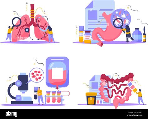 Health Checkup Concept Icons Set With Healthcare Symbols Flat Isolated