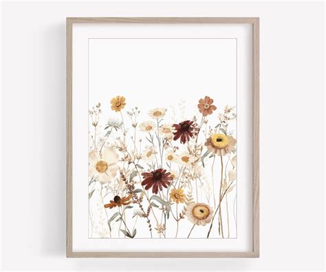 Herbst Wildblumen Print Wildblumen Druck Sofortige Kunst Zum Ausdrucken