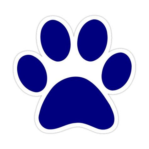 Blue Paw Print Sticker