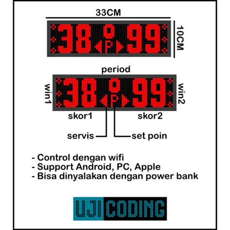 Jual Score Board Scoring Board Papan Skor Digital Tipe SB P4 001 Wifi