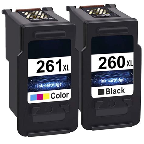 Compatible 2 Pack Canon Pg 260xl Cl 261xl Pixma Tr7020 Ts5320 Ts6420