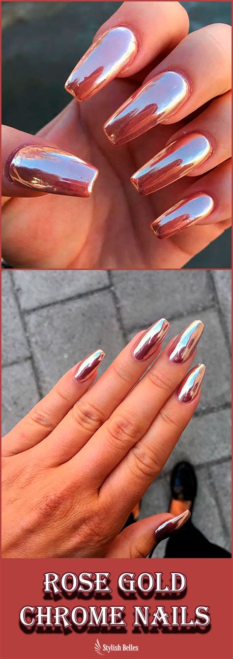 The Best Chrome Nail Ideas To Copy Stylish Belles Gold Acrylic