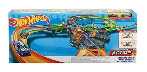 Pista Hot Wheels Mattel Carreras Mega Choques Env O Gratis