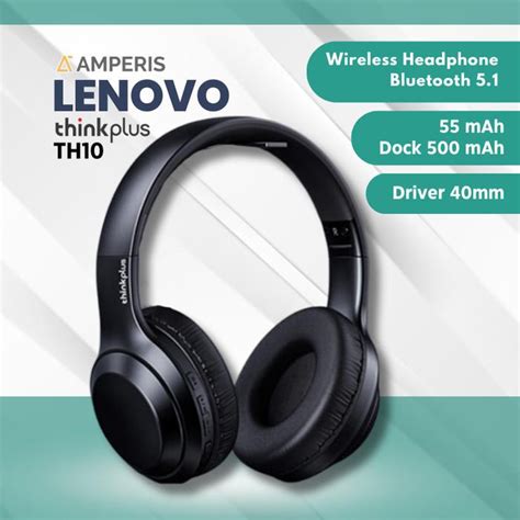 Jual Lenovo Thinkplus Th10 Wireless Headphone Bt 51 300mah With Mic Shopee Indonesia