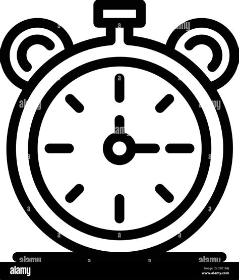 Alarm Clock Icon Outline Style Stock Vector Image Art Alamy