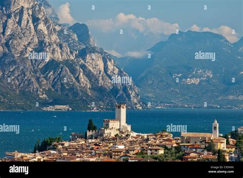 Italy Veneto Lake Garda Malcesine Stock Photo Alamy