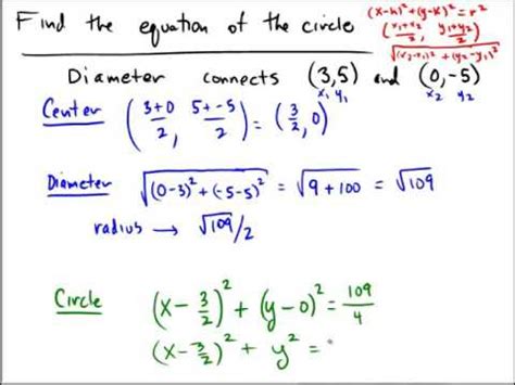 How To Find The Equation Of A Circle With Diameter Endpoints - Tessshebaylo