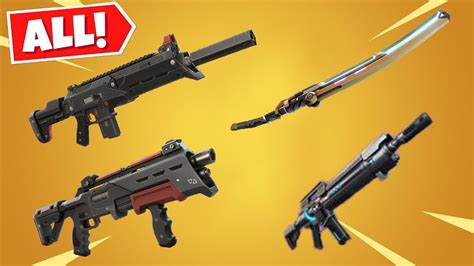 All Weapons In Fortnite Chapter Season Youtube