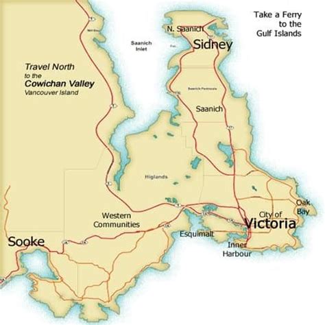 Map Of Vancouver Island Bc Canada