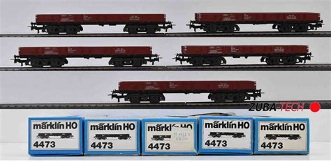 5x Märklin 4473 Niederbordwagen DB H0 WS mit OVP Kaufen auf Ricardo