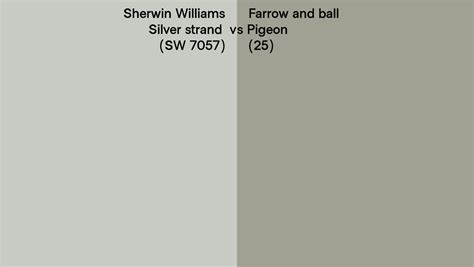 Sherwin Williams Silver Strand SW 7057 Vs Farrow And Ball Pigeon 25