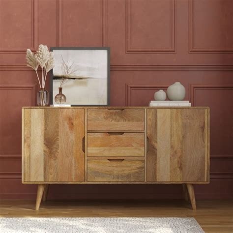 Oslo Light Mango Medium Drawer Sideboard Casa Bella Furniture Uk