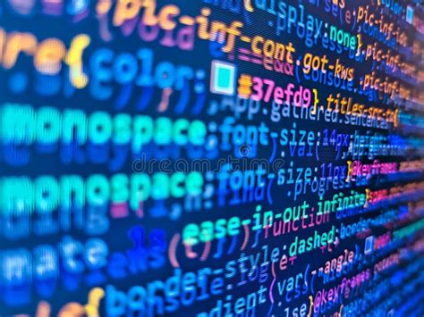 Programming Source Code Abstract Screen Of Software Developer Software