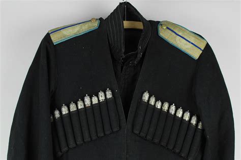 Caucasian Cherkeska Coat Adorned With Kindjal And Gazyrs Oriental Arms