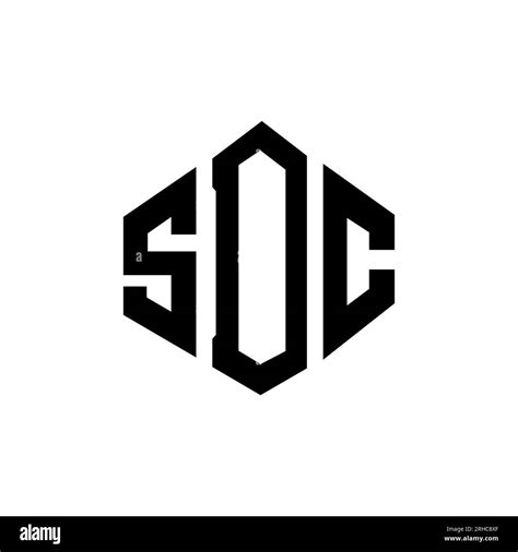 Sdc Letter Logo Design With Polygon Shape Sdc Polygon And Cube Shape