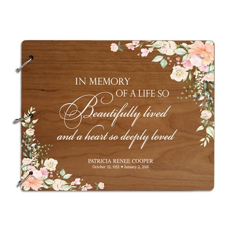 Memorial Service Guest Book | Memorial Gift Loss of Mother