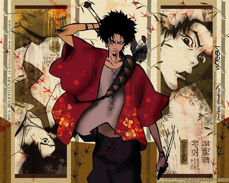 Hd Wallpaper Mugen Samurai Champloo One Person Three Quarter Length Adult Wallpaper Flare