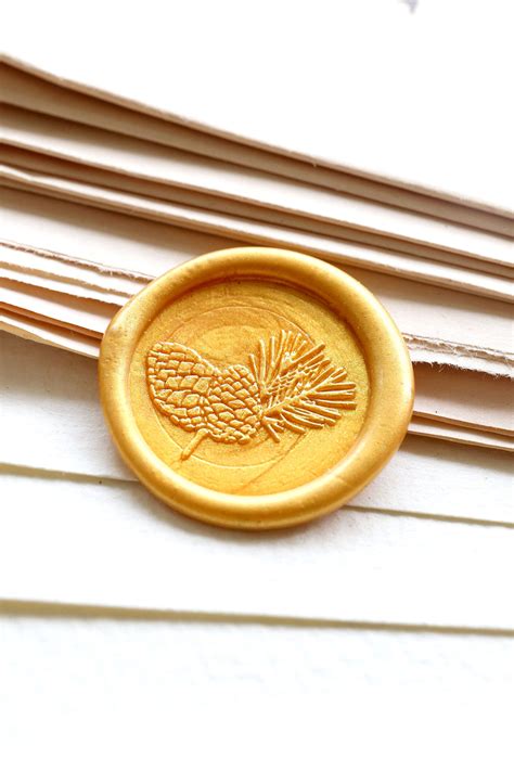 Pine Cone Wax Seal Stamp Pine Branch Wax Seal Stamp Kit Etsy New Zealand