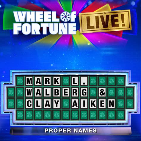 Wheel Of Fortune Live Announces Mark L Walberg And Clay Aiken As