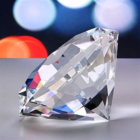 Ownmy Diamond Shaped Crystal Paperweight Clear Crystal Diamond Jewel