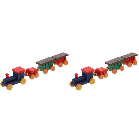 set   small train model chidrens toys mini decor miniature models