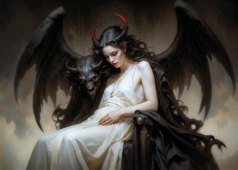 Demonic Lilith, Dark Fantasy Illustration, Instant Download Printable ...