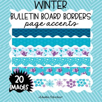 Winter Bulletin Board Borders Page Accents Clipart Tpt Seller Toolkit