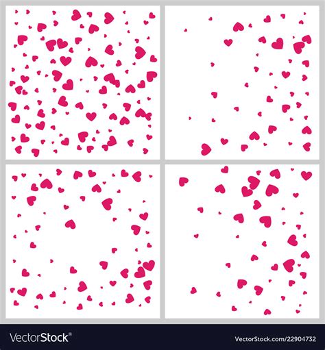 Heart confetti for valentines day wedding Vector Image