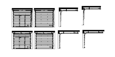 Industrial Sectional Door Layout File Cadbull