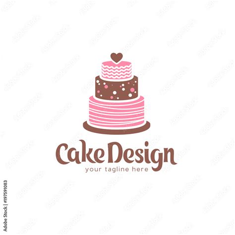 Vector logo design template for cake. Stock Vector | Adobe Stock