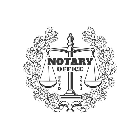 Notary Office Vector Icon Notarial Service Emblem 23498472 Vector Art