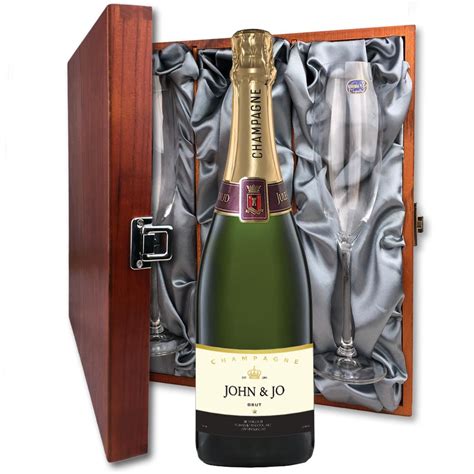 Personalised Champagne Gold Fabulous Label And Flutes In Luxury