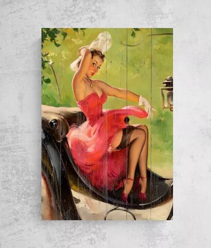 Quadro Decorativo Pin Up Charrete Parcelamento Sem Juros