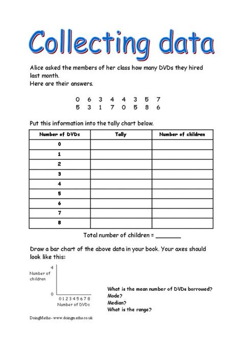 Image Result For Collecting Data Worksheets Worksheets Data Tally Chart