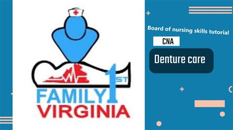 Cna Board Of Nursing Skills Cleans Upper Or Lower Denture Youtube