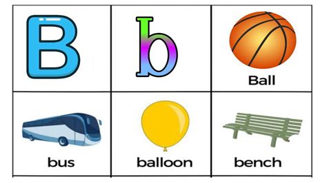 Letter B words for kids/phonics letter B/ Words start with B/B letter