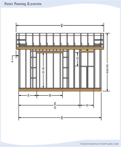 10×16 Gable Shed Plans Blueprints