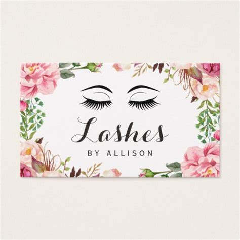 Eyelash Extension Business Card Template Williamson Ga Us