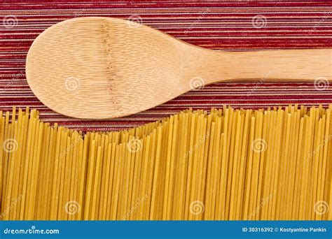 Pasta And Wooden Spoon Stock Photo Image Of Traditional 30316392