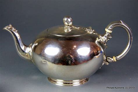 1855 English Sterling Silver Teapot By Barnard Brothers Tea And Coffee