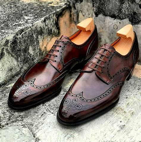 Alligator Brogue Wingtip Dress Shoes Leather Brogues Gents Shoes Dress Shoes Men