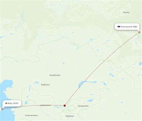 All Flight Routes From Krasnojarsk To Baku Kja To Gyd Flight Routes