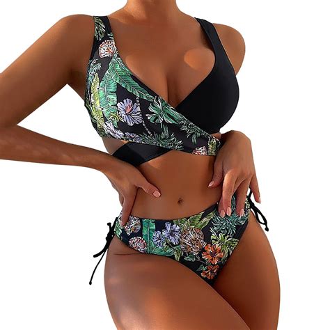 Xuapaodt Inc Summer Two Piece Swimsuitwomen S Contrasting Color