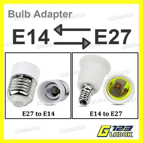 Jual Konverter Fitting Lampu E14 Ke E27 Cap Lamp Light Converter